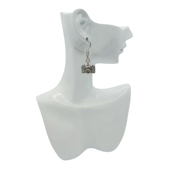 Camera Dangle Earrings | Fun Photographer Jewelry - Picture 3 of 3